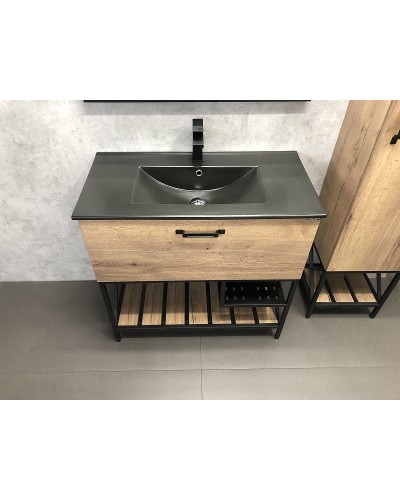 Тумба с раковиной Comforty Бредфорд 90 00004148003 Дуб темный