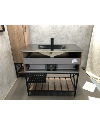 Тумба с раковиной Comforty Бредфорд 90 00004148003 Дуб темный