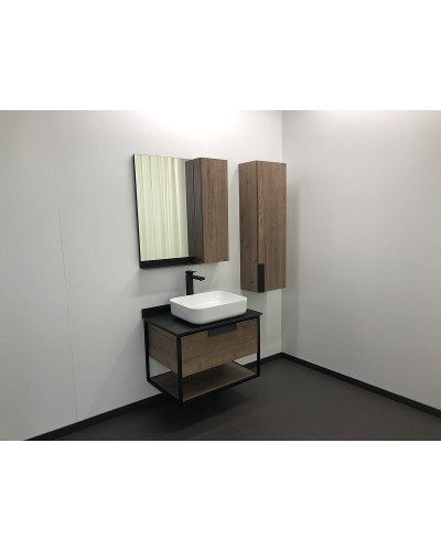 Тумба с раковиной Comforty Кельн 75 00004149065 подвесная Дуб темный