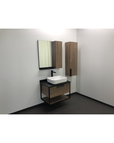 Тумба с раковиной Comforty Кельн 75 00004149065 подвесная Дуб темный