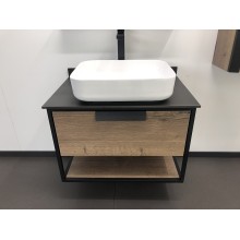 Тумба с раковиной Comforty Кельн 75 00004149065 подвесная Дуб темный