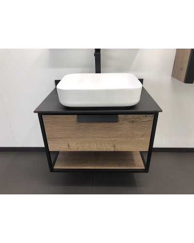 Тумба с раковиной Comforty Кельн 75 00004149065 подвесная Дуб темный