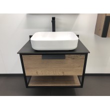 Тумба с раковиной Comforty Кельн 75 00004149065 подвесная Дуб темный