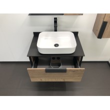 Тумба с раковиной Comforty Кельн 75 00004149065 подвесная Дуб темный