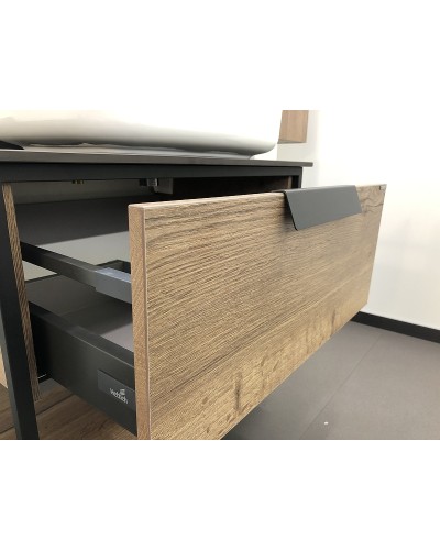 Тумба с раковиной Comforty Кельн 75 00004149065 подвесная Дуб темный