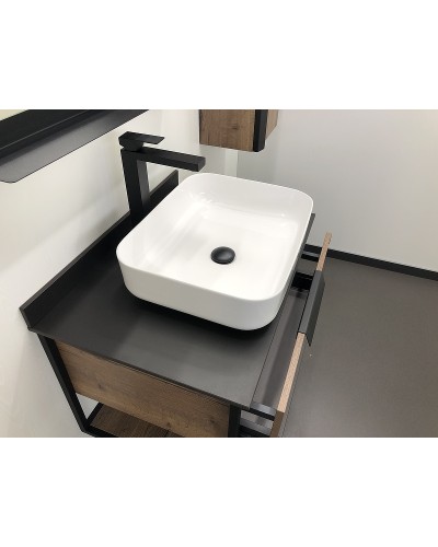 Тумба с раковиной Comforty Кельн 75 00004149065 подвесная Дуб темный