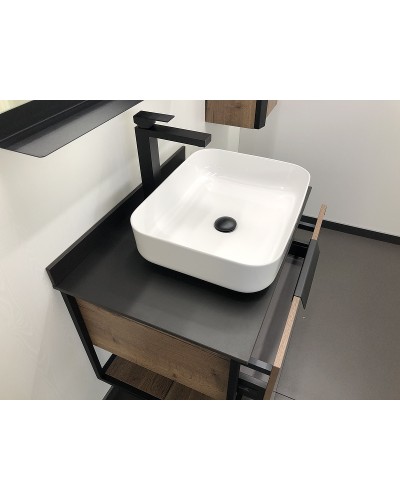 Тумба с раковиной Comforty Кельн 75 00004149065 подвесная Дуб темный