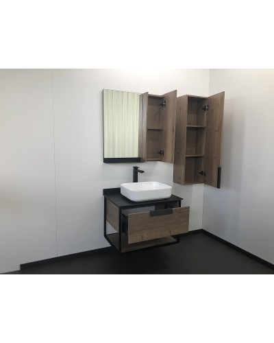 Тумба с раковиной Comforty Кельн 75 00004149065 подвесная Дуб темный