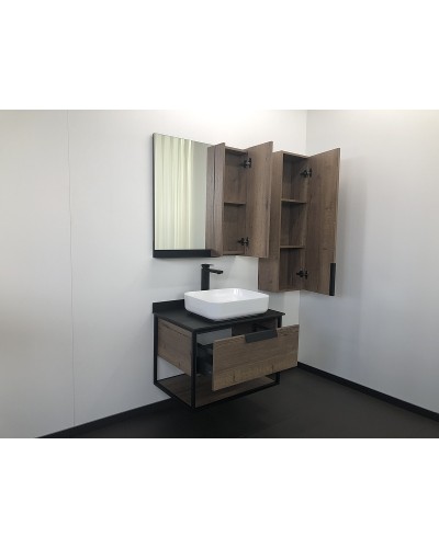Тумба с раковиной Comforty Кельн 75 00004149065 подвесная Дуб темный