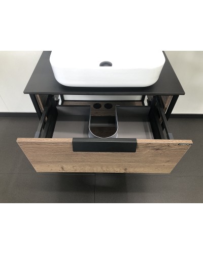 Тумба с раковиной Comforty Кельн 75 00004149065 подвесная Дуб темный