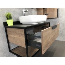 Тумба с раковиной Comforty Кельн 90 00004149965 подвесная Дуб темный