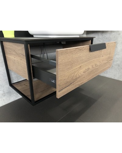 Тумба с раковиной Comforty Кельн 90 00004149965 подвесная Дуб темный