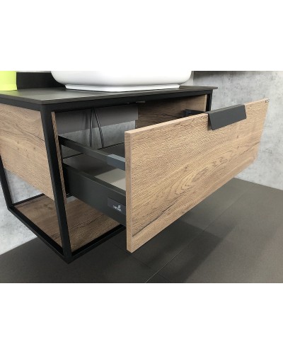 Тумба с раковиной Comforty Кельн 90 00004149965 подвесная Дуб темный