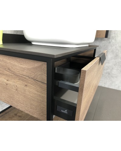 Тумба с раковиной Comforty Кельн 90 00004149965 подвесная Дуб темный