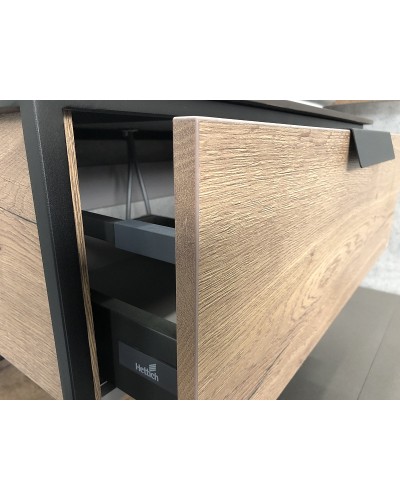 Тумба с раковиной Comforty Кельн 90 00004149965 подвесная Дуб темный