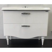 Тумба с раковиной Comforty Павия 100 00004147999 Белый глянец