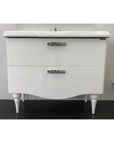 Тумба с раковиной Comforty Павия 100 00004147999 Белый глянец