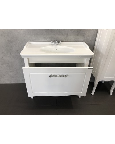 Тумба с раковиной Comforty Павия 100 00004147999 Белый глянец