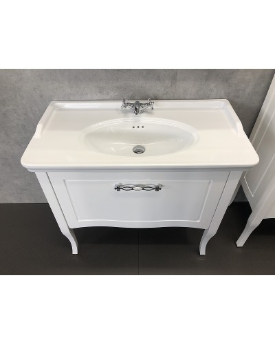 Тумба с раковиной Comforty Павия 100 00004147999 Белый глянец