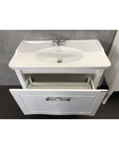 Тумба с раковиной Comforty Павия 100 00004147999 Белый глянец