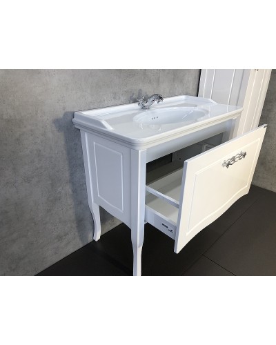 Тумба с раковиной Comforty Павия 100 00004147999 Белый глянец