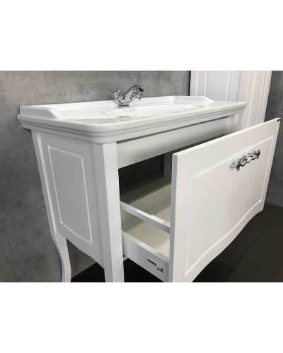 Тумба с раковиной Comforty Павия 100 00004147999 Белый глянец