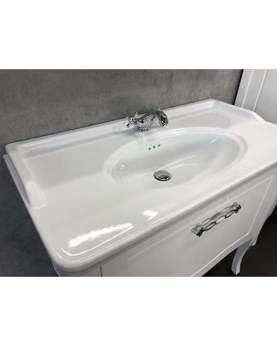 Тумба с раковиной Comforty Павия 100 00004147999 Белый глянец