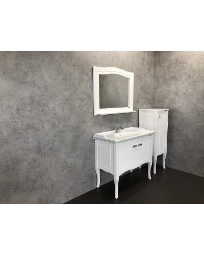 Тумба с раковиной Comforty Павия 100 00004147999 Белый глянец