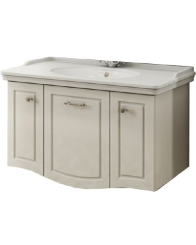 Тумба с раковиной Comforty Палини 100 00004148011 подвесная Белый глянец