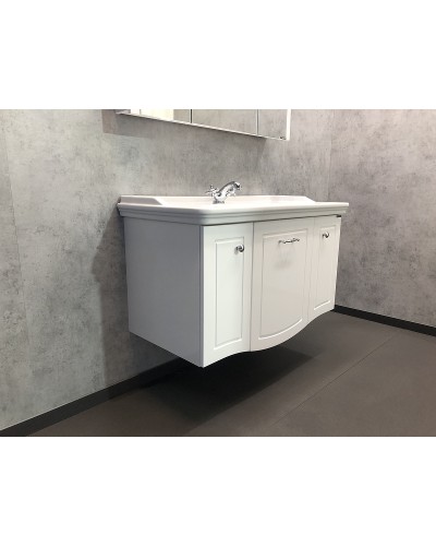 Тумба с раковиной Comforty Палини 100 00004148011 подвесная Белый глянец