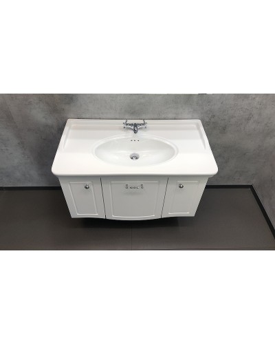 Тумба с раковиной Comforty Палини 100 00004148011 подвесная Белый глянец