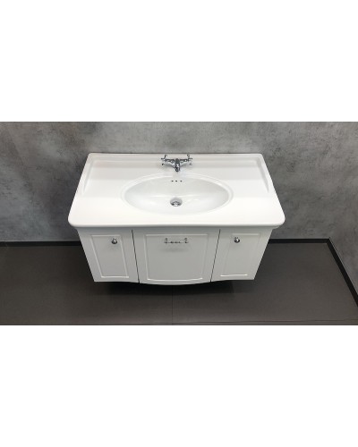 Тумба с раковиной Comforty Палини 100 00004148011 подвесная Белый глянец