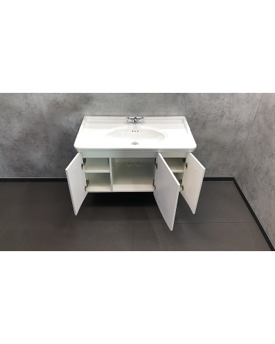 Тумба с раковиной Comforty Палини 100 00004148011 подвесная Белый глянец