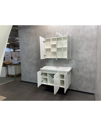 Тумба с раковиной Comforty Палини 100 00004148011 подвесная Белый глянец