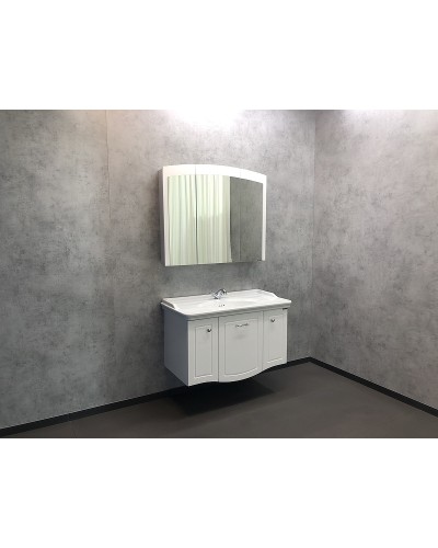 Тумба с раковиной Comforty Палини 100 00004148011 подвесная Белый глянец