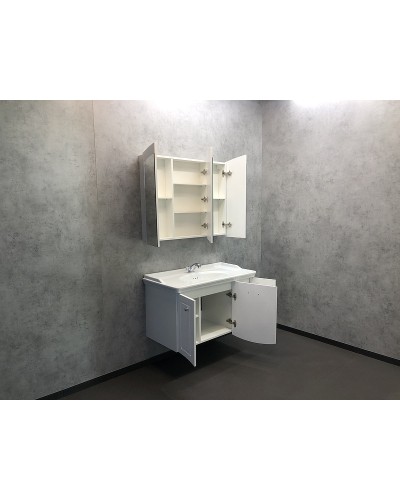 Тумба с раковиной Comforty Палини 100 00004148011 подвесная Белый глянец