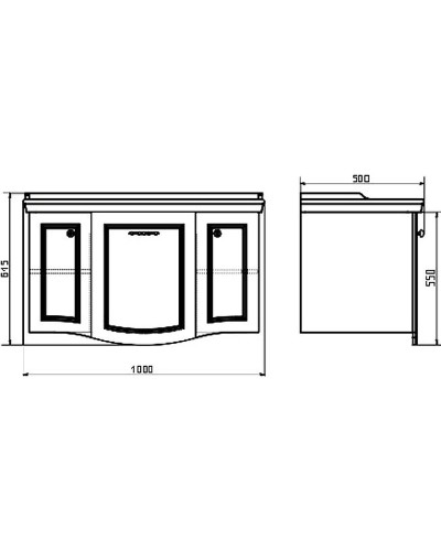 Тумба с раковиной Comforty Палини 100 00004148011 подвесная Белый глянец