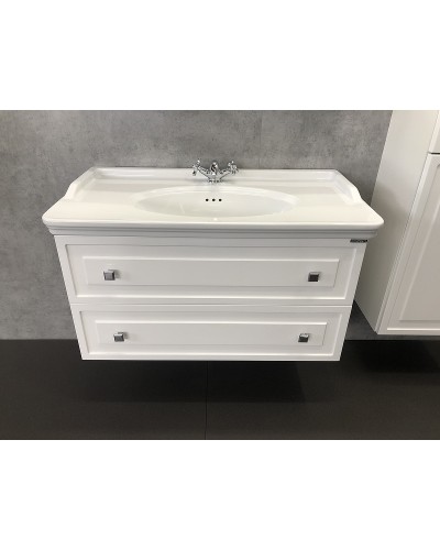 Тумба с раковиной Comforty Феррара 100 00004148009 подвесная Белый глянец