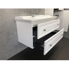 Тумба с раковиной Comforty Феррара 100 00004148009 подвесная Белый глянец