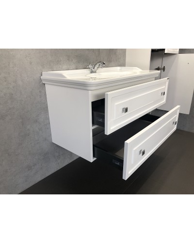 Тумба с раковиной Comforty Феррара 100 00004148009 подвесная Белый глянец