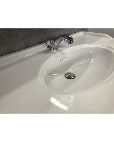 Тумба с раковиной Comforty Феррара 100 00004148009 подвесная Белый глянец