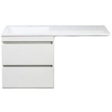 Тумба под раковину Style Line Даллас 130 Люкс Plus подвесная Белая