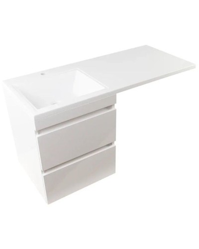 Тумба под раковину Style Line Даллас 130 Люкс Plus подвесная Белая