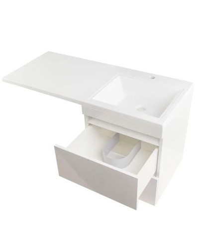 Тумба под раковину Style Line Даллас 130 Люкс Plus подвесная Белая