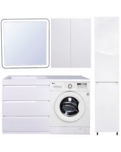 Тумба под раковину Style Line Даллас 140 Люкс Plus Белая