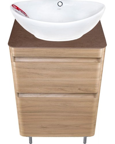 Тумба под раковину Style Line Атлантика Люкс Plus 60 СС-00002216 Ясень перламутр