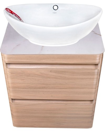 Тумба под раковину Style Line Атлантика Люкс Plus 60 СС-00002217 подвесная Ясень перламутр