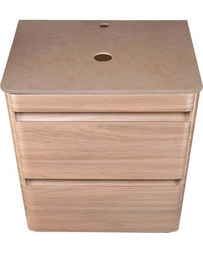 Тумба под раковину Style Line Атлантика Люкс Plus 60 СС-00002217 подвесная Ясень перламутр