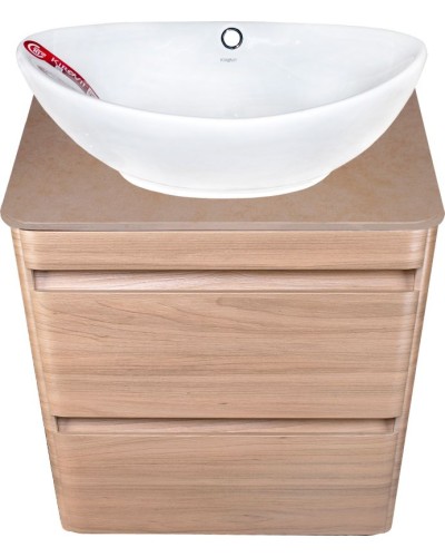 Тумба под раковину Style Line Атлантика Люкс Plus 60 СС-00002217 подвесная Ясень перламутр