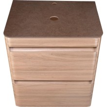 Тумба под раковину Style Line Атлантика Люкс Plus 60 СС-00002217 подвесная Ясень перламутр